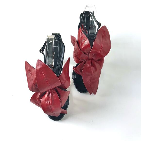 Giuseppe Zanotti Lilium Flower Appliqué Strappy High Heel Sandals 37 - Picture 4 of 13